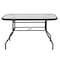 Flash Furniture Tory 27.5-in x 47.25-in Patio Table w/Tempered Glass Top w/Umbrella Hole and Steel Tube Frame, Blk FV-FRB7-120-7W-BLK-GG - alternate 10